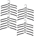 Space Saving Hangers for Clothes 4 Pack Closet Storage | Heavy Duty Non-slip Foam Padded, 5 Layer Detachable Hanger. Fits Shirts, Coats, Suits. Perfect Storage for Dorms & Apartments