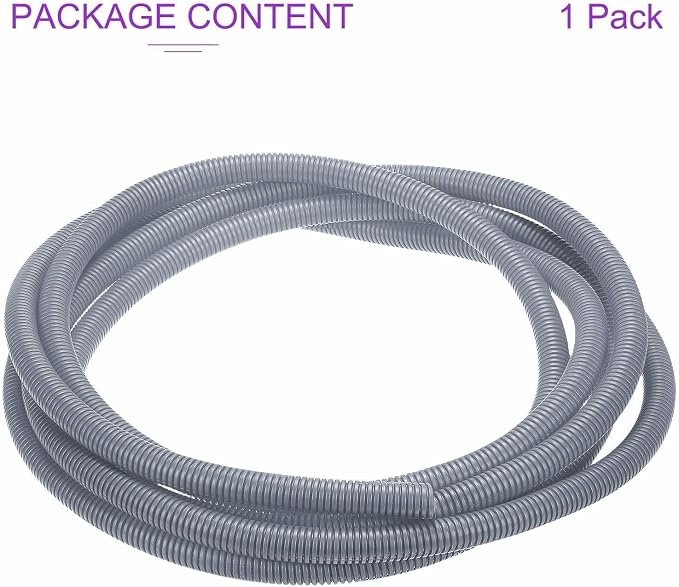 DMiotech 50ft Wire Loom Split Tubing 5/8 Inch(15.9mm) ID, Cord Protectors from Pet Flexible Conduit Cable Management for Office Home Garden, Gray
