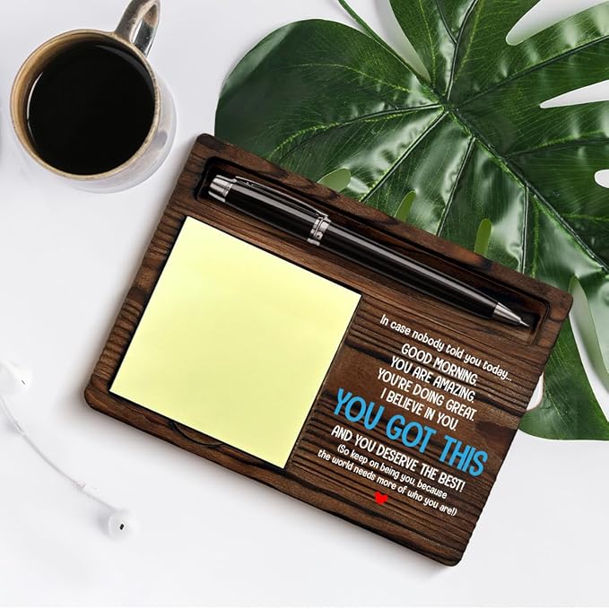 Inspirational Sticky Note Holder Motivational You Got This Gifts You Got This Self-Stick Note Pad Holders Positive Home Office Decor