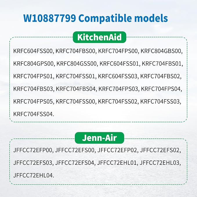 W10887799 W10795606 & W10671656 Refrigerator Door Shelf Bin fits Whirlpool | Refrigerator Door Shelf Bin fits KitchenAid JennAir Side-By-Side fridge Replace AP6030669 PS11765673 EAP11765673 & 4460377