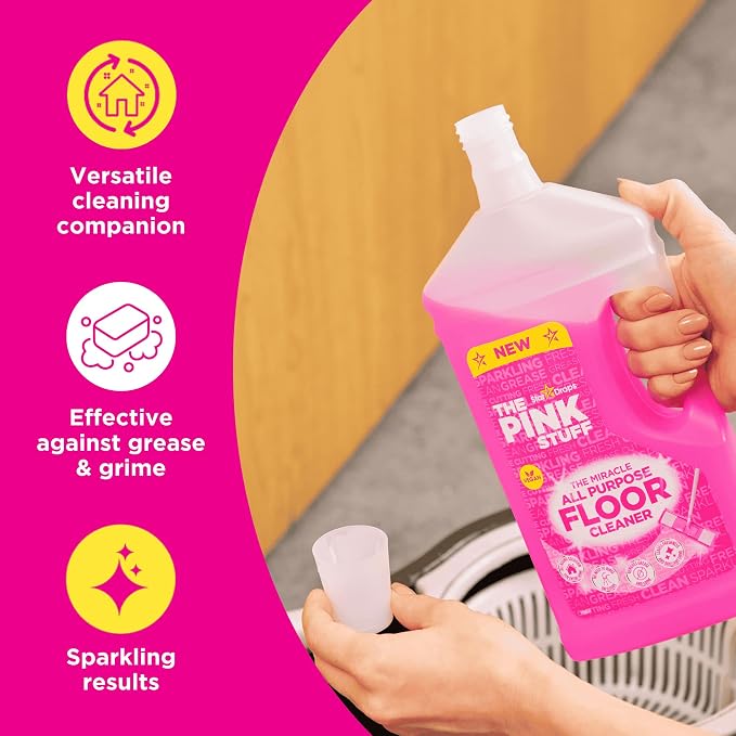 Stardrops - The Pink Stuff - The Miracle All Purpose Floor Cleaner - Pack of 2, 67.6 Fl Oz
