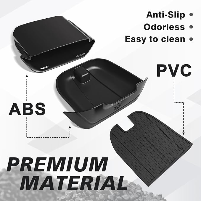 Muslogy Console Storage Drawer Compatible with Toyota RAV4 2019-2024 2025 Accessories Driver Side Drawer Box Console Organizer Insert Storage Cubby With Anti-Slip Mat(One-Touch Self-Locking Mechanism)
