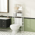 Furinno Turn-N-Tube Over The Toilet Storage, 3-Shelf Over The Toilet Organizer, Freestanding Space Saver Bathroom Shelf, for Bathroom Organizers and Storage, Plain White