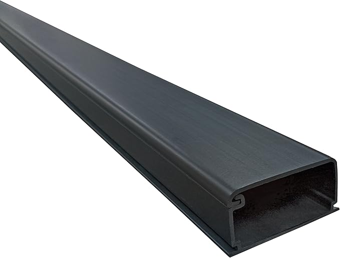 Electriduct Extra Large Latching Cable Raceway - 2" x 1" Channel (2100 Series) - 58 Inch - 3 Sticks - 14.5 Feet Total Length - Black