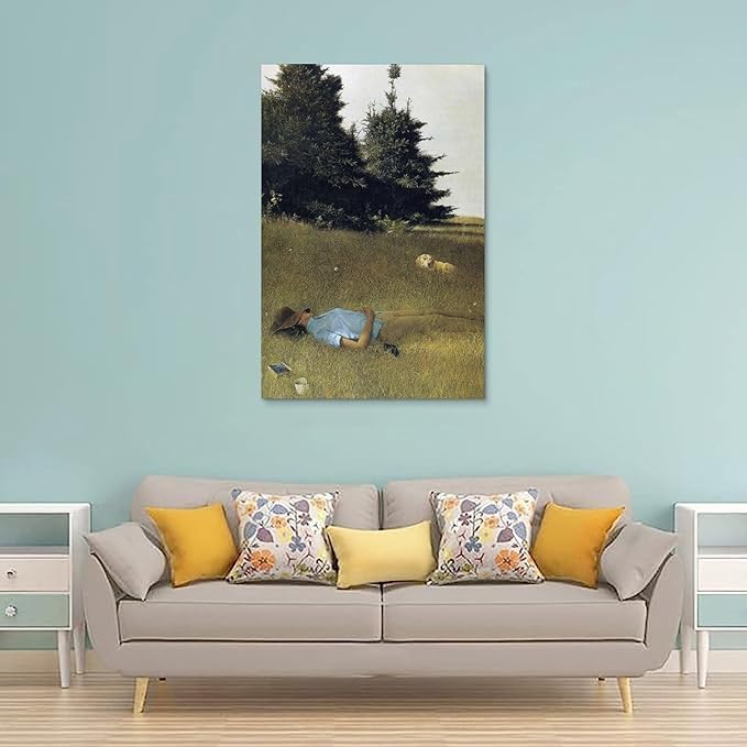 FFYunXia Andrew Wyeth Prints Wall Art Paintings Poster Distant Thunder Wall Art Aesthetic Canvas Painting Picture Living Room Decor Home Unframe 12x18inch(30x45cm)