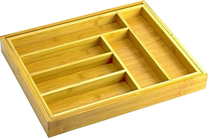 Home-it Expandable Cutlery Drawer - made for Utensil Organizer - Flatware Dividers Kitchen Holder