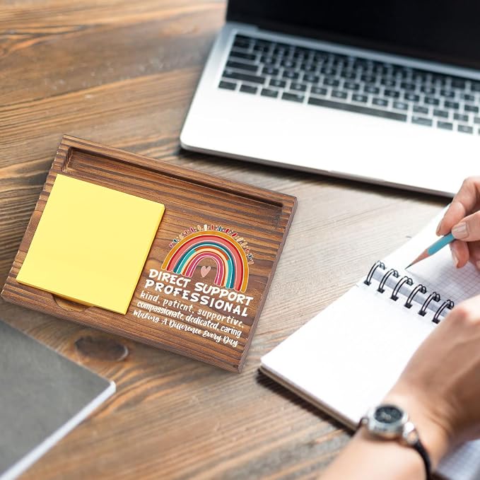 Direct Support Professional Appreciation Gift Sticky Note Holder, Thank You Encouragement Desk Accessory for Coworker, DSP Week Office Desk Item TZP179