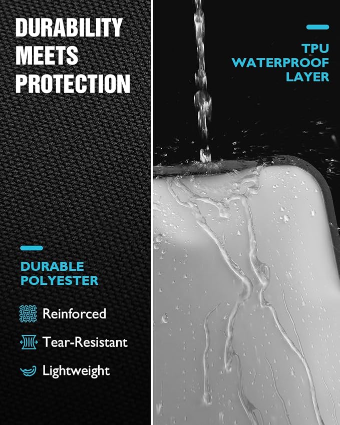 Gonex Vacuum Travel Bags with Pump, Reusable, 2-Pack | Transparent Window, Waterproof TPU, Wide Opening, Built-in Handle, Airtight Valve, Carry-on Compatible
