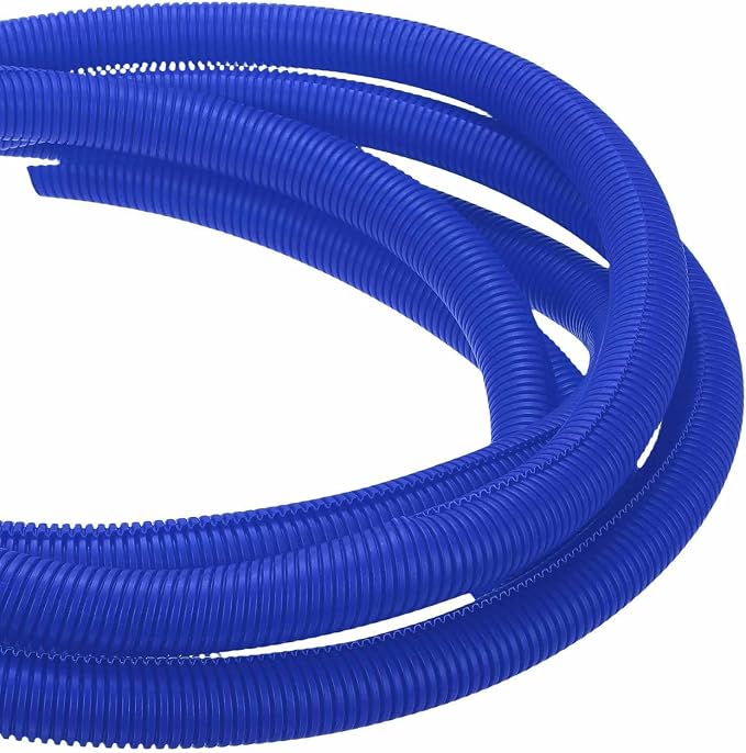 DMiotech 20ft Wire Loom Split Tubing 1 1/4 Inch(31.8mm) ID, Cord Protectors from Pet Flexible Conduit Cable Management for Office Home Garden, Blue