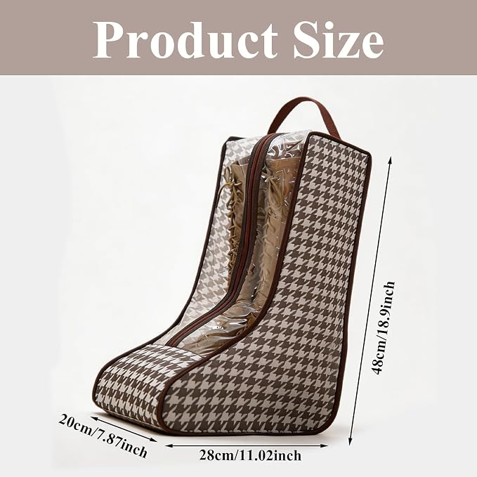 2Pcs Boot Storage Bag Organizer,Dustproof Boot Bags for Cowboy Boots,Portable Travel Shoe Protector Bags,Tall Boot Covers Storage Organizer for Packing