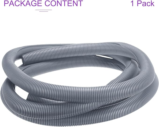 DMiotech 20ft Wire Loom Split Tubing 2 Inch(50.8mm) ID, Cord Protectors from Pet Flexible Conduit Cable Management for Office Home Garden, Gray