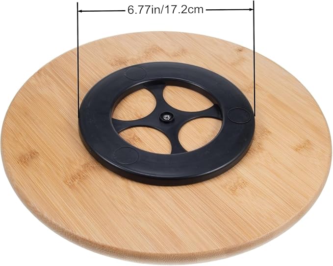 Lazy Susan Organizer for Cabinet, Pantry or Tabletop：11.8" Bamboo 360°Turntable Lazy Susan Organizer for Kitchen, Counter or Spice Rack Storage