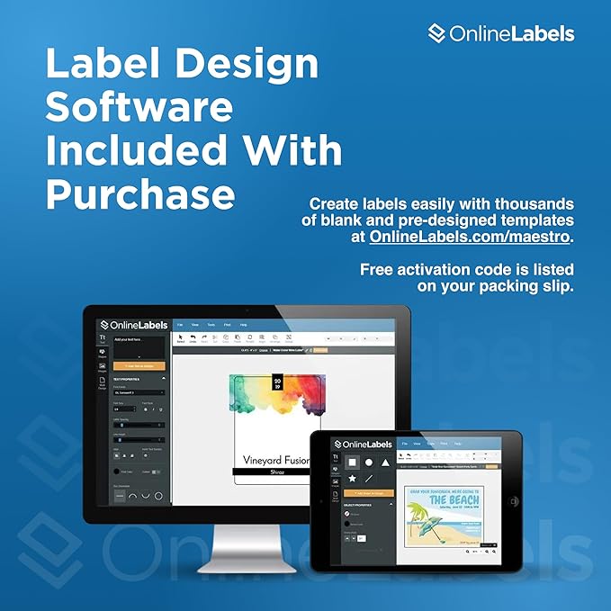 8.5 x 5.5 Half-Sheet Shipping Labels - Permanent, White Matte - for FBA, FedEx, UPS - Pack of 20,000 Labels, 10,000 Sheets - Inkjet/Laser Printers - Online Labels