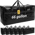 8 Pcs 66 Gallon Extra Large Moving Bags Heavy Duty Storage Bag with Strong Zipper Handle Foldable XXL Jumbo Storage Tote Packing Moving Box for College Dorm Travel Cloth Duffle (Black)