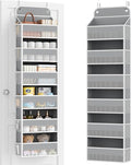 Yecaye 6 Tier Over the Door Organizer, 52.8lbs Capacity Door Organizer Hanging with 12 Mesh Pockets, Behind the Door Storage for Closet Baby Nursery Bathroom Bedroom,and Dorm,1Pc