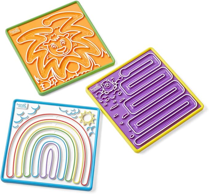 hand2mind Mindful Maze Boards, Tactile Sensory Toys for Toddlers, Calm Down Corner Supplies, Mindfulness for Kids, Occupational Therapy Toys, Quiet Fidgets for Classroom, Sensory Activity Board