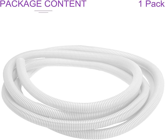 DMiotech 20ft Wire Loom Split Tubing 1 Inch(25.4mm) ID, Cord Protectors from Pet Flexible Conduit Cable Management for Office Home Garden, White