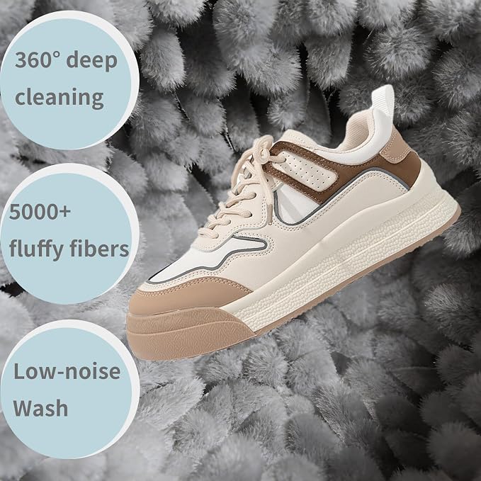 Shoe Washing Machine Bag Laundry Shoe Bag for Washer and Dryer Reusable 2pc Shoe Cleaning Bags for Sneakers 360 Deep Cleaning for All Shoes Types with Invisible Zipper