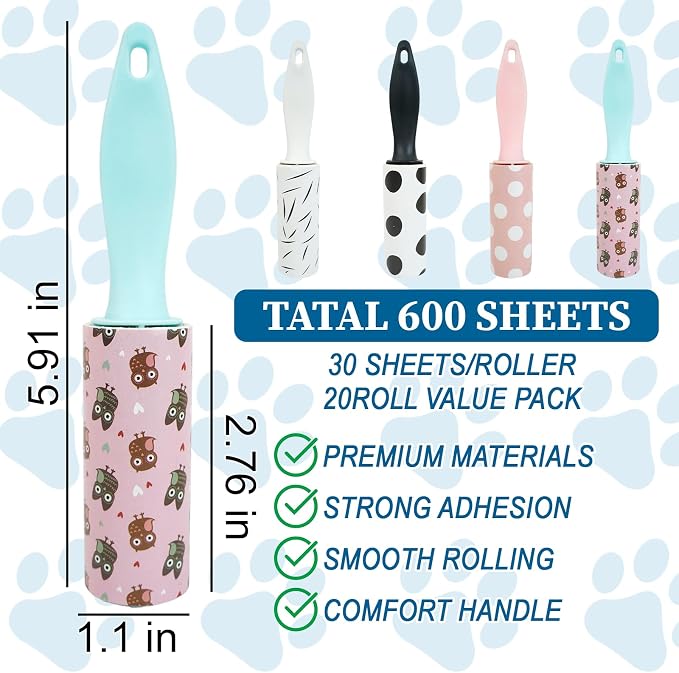 40Pcs Mini Lint Roller Travel Size, Mini Lint Roller for Purse, Portable Lint Rollers for Pet Clothes Travel Lint Bursh Rollers, Cat Hair Extra Sticky Clothes Removal Tool for Bag Furniture 5.9×1.1In