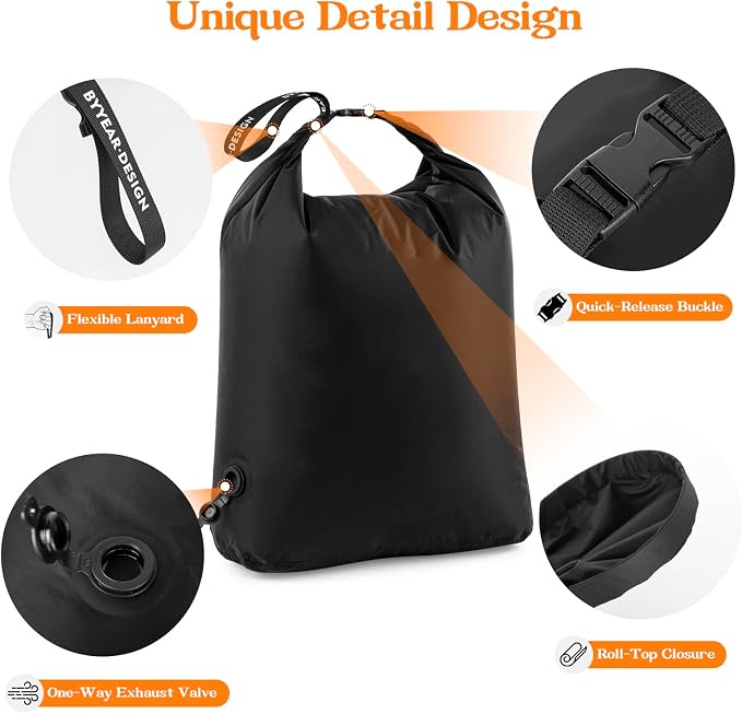 Travel Laundry Bag, Waterproof Compression Bags for Dirty Clothes | Moisture-resistant Vacuum Storage Bag, Space-Saving Laundry Storage Organizer for Cruise, Swimming, Gym