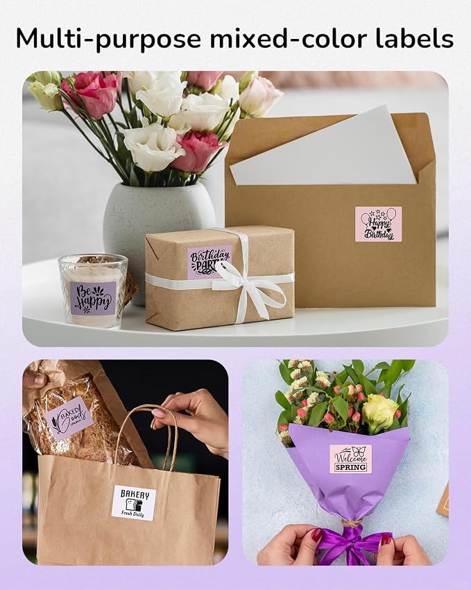 Phomemo M110 Labels - 1.57" x 1.18" Thermal Self-Adhesive 5 Stickers for M110/M100/M220/M250 Label Printers, 1 Roll 40x30mm Thermal Label Paper for Candle, Baking, Logo, Gift,230 PCS