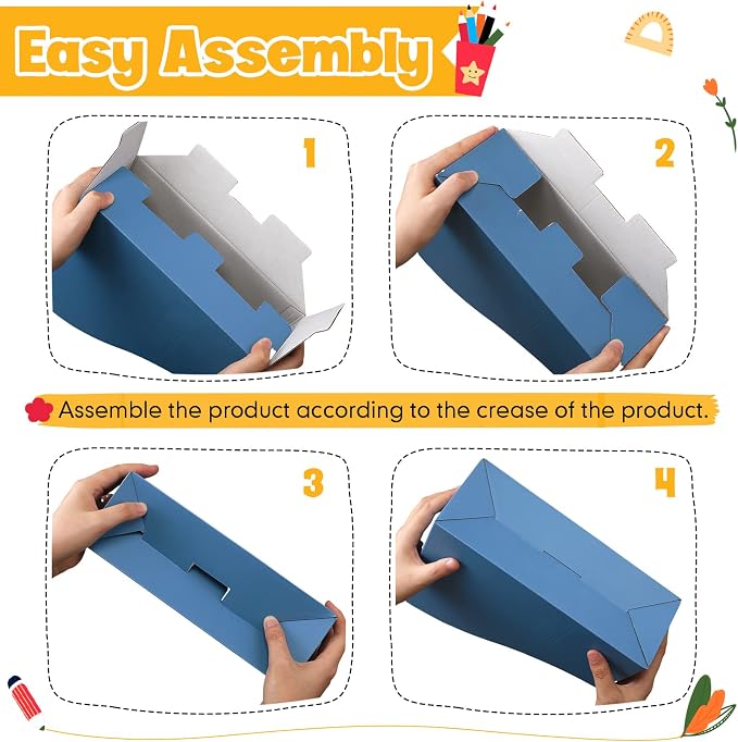 Colarr 24 Pcs Cardboard Magazine Holders 12 Colors Magazine Storage Box with Label Stickers Magazine File Holder Folder Book Holder for Desk Desktop Document Holder for School (Sweet Color)