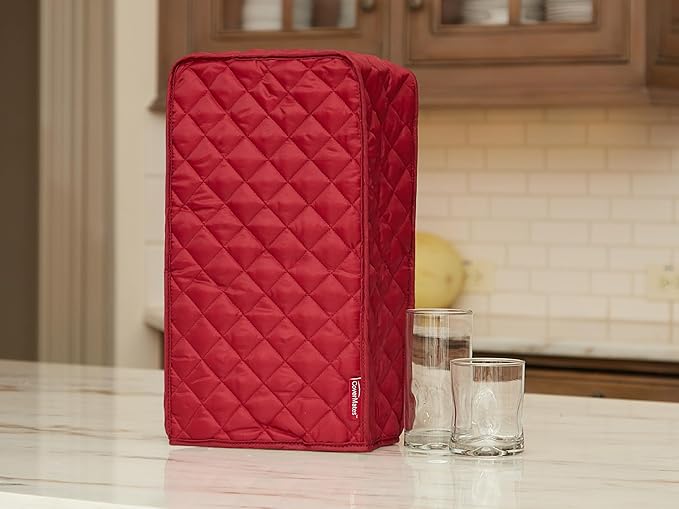 Covermates Keepsakes Blender Cover – Quilted Appliance Protector for Food Processors – Dust & Stain Resistant, Washable Slip‑On Design for Countertop Storage, Red