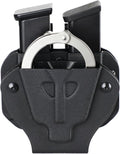 Kydex Handcuff Magazine Combo Holster, Fits 9mm .40 .45 Mags, Belt MOLLE | Compatible with S&W Model 100/ASP/Peerless chained handcuffs; 2-in-1 design saves belt space with secure gear organization