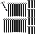 Self-Gripping Cable Ties by Wrap-It Storage - Assorted 40-Pack Black | Reusable Hook and Loop Cord Organizer Cable Ties for Cord Management and Desk or Office Organization