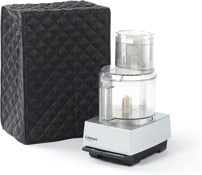 Covermates Keepsakes Blender Cover – Quilted Appliance Protector for Food Processors – Dust & Stain Resistant, Washable Slip‑On Design for Countertop Storage, Black