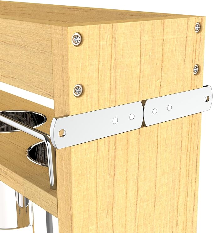 Pull Out Cabinet Organizer 5" Soft-Close Wood Pullout Shelf Organizer for Utilities Kitchen and Bathroom Base Cabinets, Slide Out Spice Rack