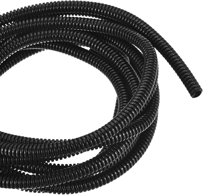 DMiotech 13.2ft Wire Loom Split Tubing 1/4 Inch(6.5 Mm) ID, Cord Protectors from Pet Flexible Conduit Cable Management for Office, Home, Garden, Black