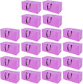 Purple Moving Bags - 20 Pack Extra Large Heavy Duty Storage Bags With Zipper & Reinforce Handles | 29x14x13 Inch Moving Tote Bags Bulk For Clothing, Shoes, Travel