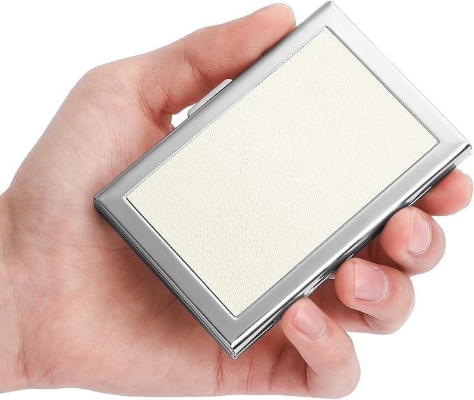 Credit Card Holder Wallet for Women Men Stainless Steel Metal Card Case RFID Blocking Business Card Protector Case with 6 Slots