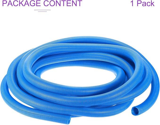DMiotech 50ft Wire Loom Split Tubing 1 1/2 Inch(38 Mm) ID, Cord Protectors from Pet Flexible Conduit Cable Management for Office, Home, Garden, Blue