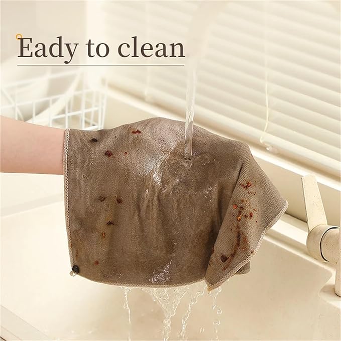 6/12 Pack Microfiber Cleaning Towels - Thickened Super Absorbent Cloths for Kitchen and Bathroom - Quick-Drying, Wet and Dry Use(Multi,30-30Cm-6Pcs)