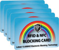 SaiTech IT 5 Pack RFID Blocking Card Protect Your Entire Wallet, Purse | Protect Cards from NFC Contactless Theft Wallet for Men & Women (Rainbow-Blue)