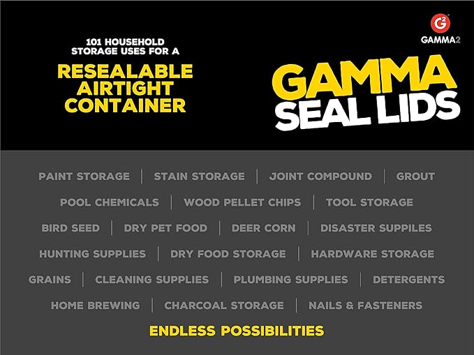 GAMMA2 Gamma Seal Lid - Pet Food Storage Container Lids - Fits 3.5, 5, 6, & 7 Gallon Buckets, Green, Made in USA