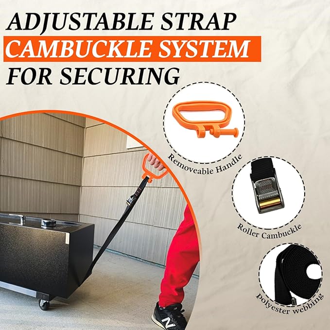 MULTUS Handle and Haul 1 Handle Moving Strap to Lift Carry Drag- 4 Pack