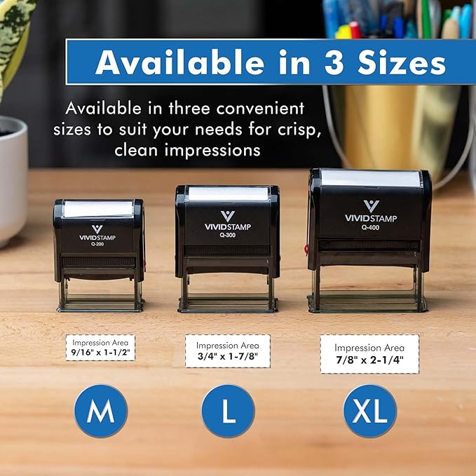 Absent Make-up Work Teacher Self Inking Rubber Stamp (Blue Ink) - Large
