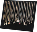 20 Slots Big Necklace Display Board for Selling, Velvet Necklace Jewelry Organizer Stand for Shop Store, Necklace Hanger Holder Rack for Show (1pc Black)