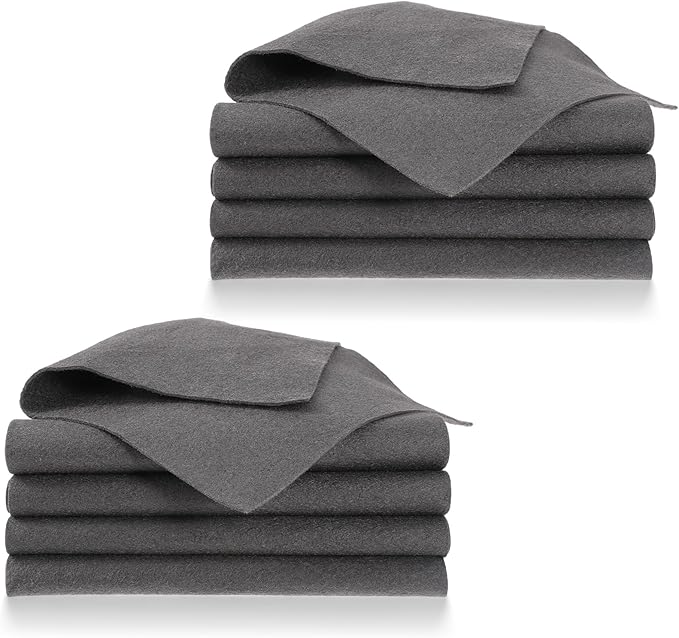 10 Pack Thickened Magic Cleaning Cloth Reusable Microfiber Cleaning Rag Bsorbent Magic Cleanings Glass Cloth Kitchen Toilet Cleanings Cloths for Kitchen Window Glass Cars (Grey)
