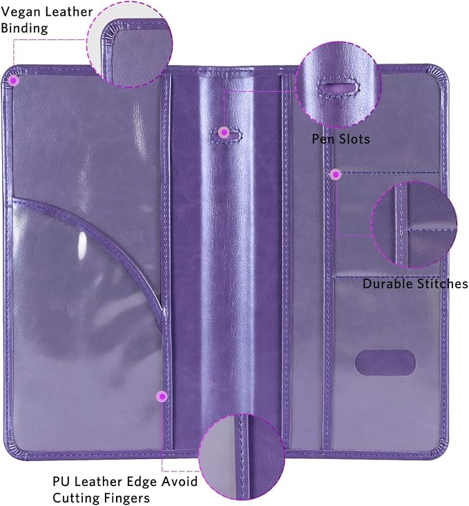 CoBak Car Registration and Insurance Holder | Vehicle Glove Box Organizer, Auto Truck Compartment Document Case with Magnetic Closure for Insurance & Driver License