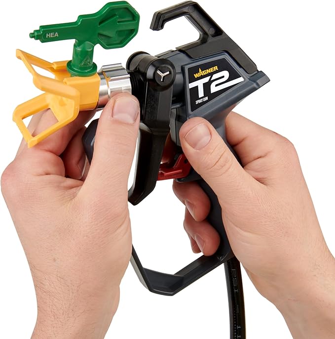 Wagner Spraytech 2435698 Control Pro 130 Paint Sprayer with T2 Gun, High Efficiency Airless Sprayer with Low Overspray, Yellow
