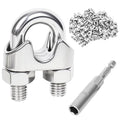 24 Pcs 5/16 inch Wire Rope Clips,Wire Rope Clamp,Cable Clamp | 304 Stainless Steel Smooth Rods for Industry, Metal Working Hobbies and DIY Craft