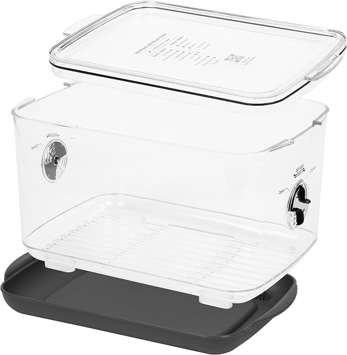 ProKeeper+ by Progressive Stackable Produce ProKeeper Storage Container with Stay-Fresh Vent System (PKS-902 (5.7 qt Large Produce))