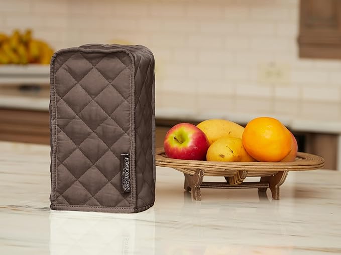 Covermates Keepsakes Square Appliance Cover – Quilted Kitchen Appliance Cover for Countertop Storage – Dust Protection – Stain Resistant – Washable – Slip-On Appliance Design, Bronze