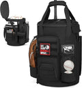 Baseball Bucket Bag 6 Gallon Multi Pockets Softball Coaching Equipment Bag | tactical Baseball Bucket Cover Organizer with padded Seat for Balls, Bat, Gloves, Scoreboards
