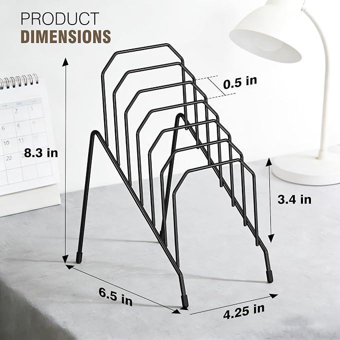 Gawerk Incline Desk Mail Organizer Letter Holder with 6-Section 2 Pack
