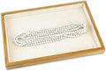 The Display Guys - Stackable Jewelry Tray and Organizer - for Drawers, Dressers, Store Display (Flat, Bamboo Suede)